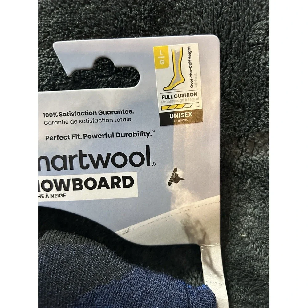 Smartwool Snowboard Lot of 2 Deep Navy Unisex Large Over The Calf Socks (E7)